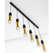 Lustra moderna neagra-aurie detalii sferice negre 6xGU10/60W Alas 2008 Jupiter